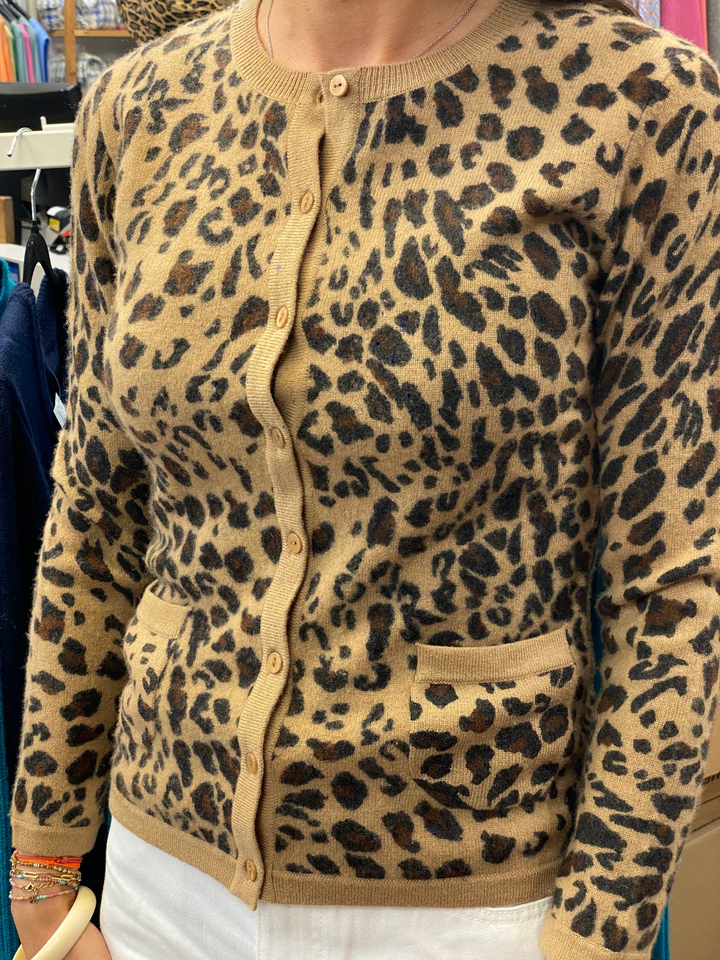 cardigan panthère cachemire