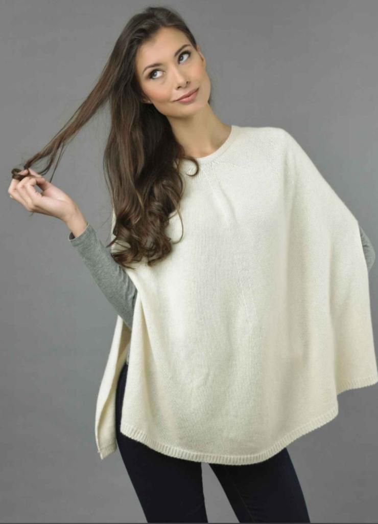 pull poncho 100% cachemire