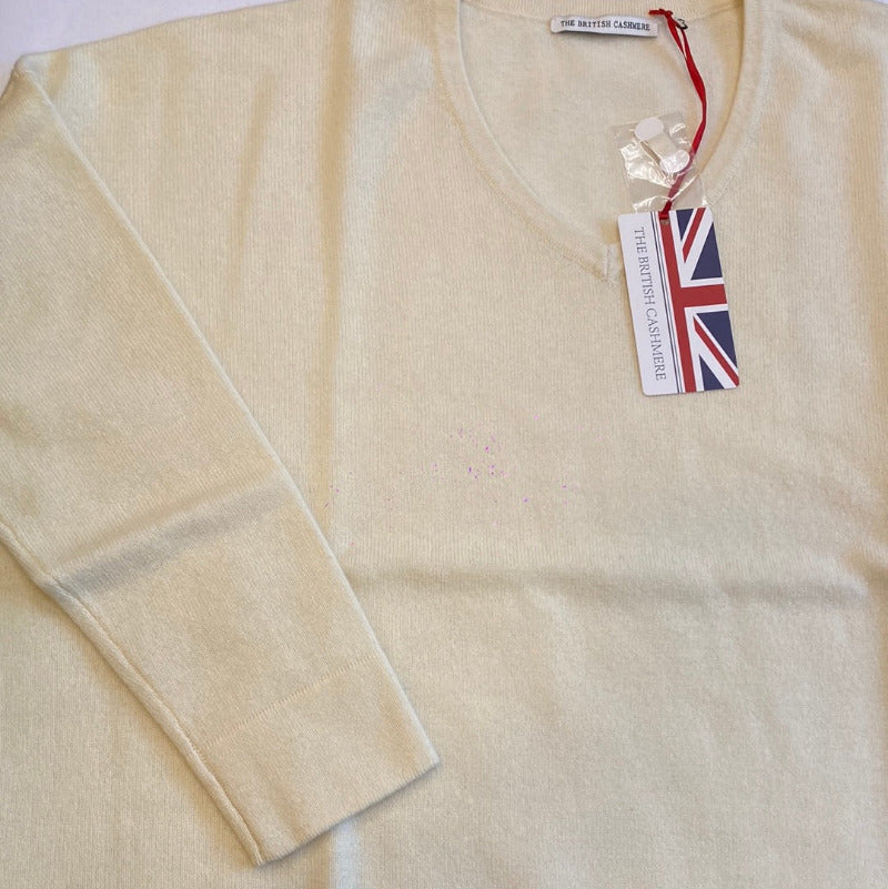 Pull Col V Femme Oversize cachemire