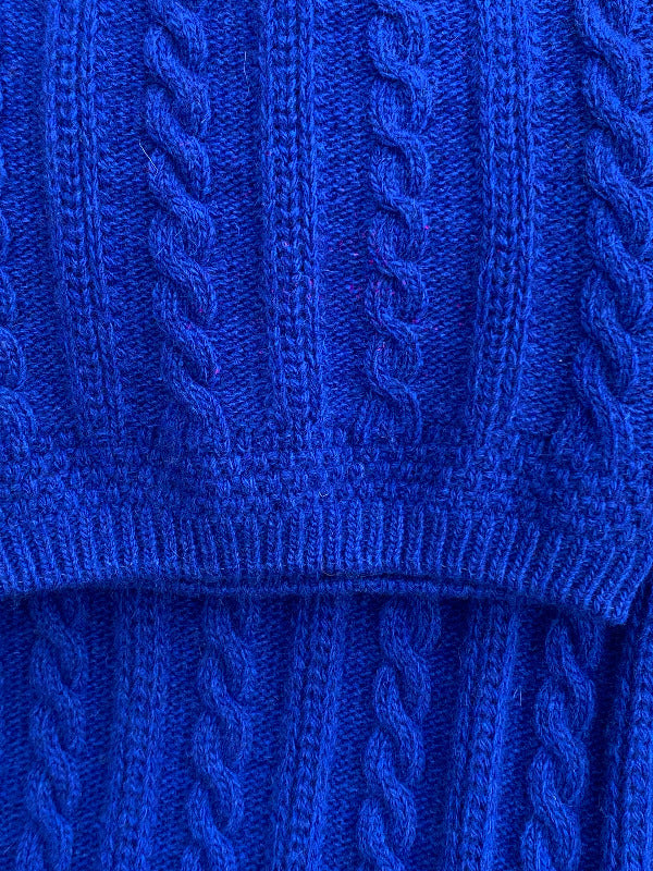 Twin set Bonnet Écharpe 4 fils bleu gitane