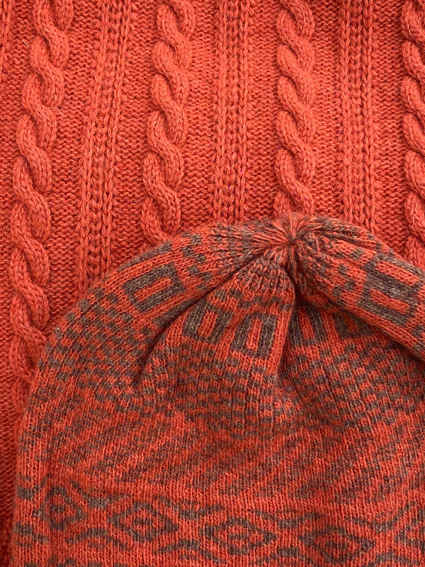 Twin set Bonnet Écharpe 4 fils orange